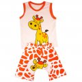 Baby boys/girls singlet and shorts sets - giraffe