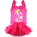 girls LaLaLOOPSY LaLa OOPSIES Mermaid hot pink top layer dress