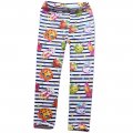 Girls Pants Legging Tight pants - Shopkins white stripe