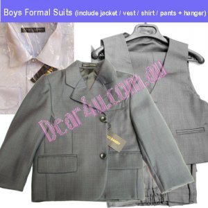 Boys Formal SUIT for Christening Wedding Sets - Grey