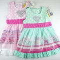 Girls babies summer party dress sleeveless houses and patterns