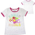 Girls Shopkins print tee - grey