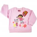 Girls Dora and her friend maroon fleece cotton jumper