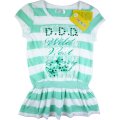 Girls "wild west story" green stripe dress