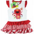 Girls Elmo 3 layer checked dress