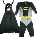 Batman muscle Costume party dress up with Mask 3pcs black